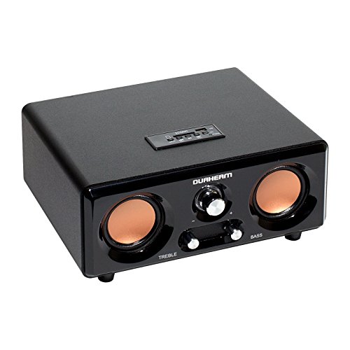 DURHERM Dual Woofer Speaker Combo Space Saver Computer PC Laptop Notebook Tablet Home Audio System with USB & SD Audio Inputs