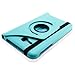 LK Luxury 360 Rotating PU Leather Case Cover For Samsung Galaxy Tab 3 Lite 7.0 T110 / T111 & Free Screen Protector + Stylus Pen (Sky Blue)