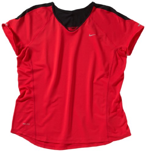 NIKE Damen T-Shirt Sphere, scarlet fire/black/black/reflective silv, S, 424834 Preisvergleich