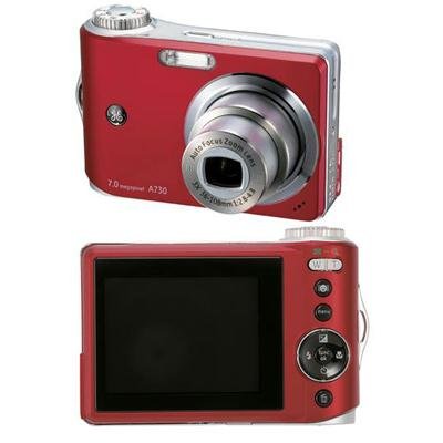 GE A730 7MP Digital Camera with 3x Optical Zoom (Red)