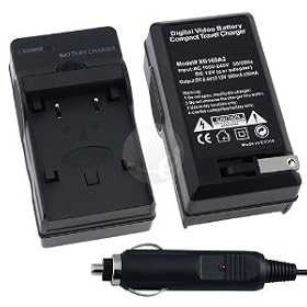Fosmon Digital Camera Battery Charger AC/DC Compare to Canon CB-2LX