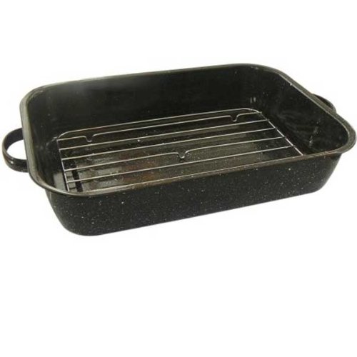 Granite Ware 05346 19Inch Perfect Open Roaster with Flat Rack Ronnidbvc
