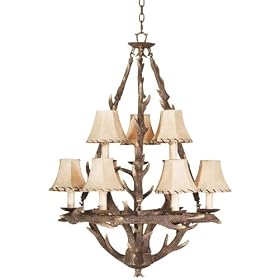Antlers 9 light Chandelier, 40H, ANTLER from Home Decorators Collection
