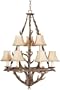 Antlers 9 - light Chandelier, 40"H, ANTLER