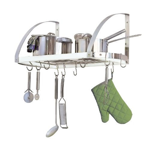 WENKO 2363100 K&uuml;chen-Wandregal Marseille - Pinienholz, 70 x 30 x 38 cm, wei&szlig; Preisvergleich