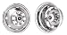 Stainless Steel Wheel Simulators With Over Lug Mounting (Type F) for Ford '92-'05 E350 & E450 With 16