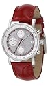 DKNY Ladies Red Leather Strap With Mop Dial