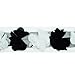 Expo International Delicate Flower Fabric Trim Embellishment, 10-Yard, Black/White