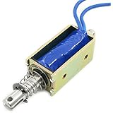 uxcell DC 12V 1A 10mm Stroke 600g Push Pull Open Frame Solenoid Electromagnet