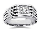 0.50 CTW Men's Diamond Ring in Platinum