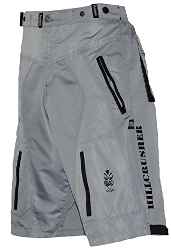 Learn More About Astek Men's Gray Black MTB BMX Baggy Padded Mountain Bike Shorts