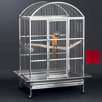 Avian Adventures Grande Dometop Bird Cage in Ruby
