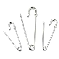 3 pc. Large Safety Pin Set (Sizes 2.5, 3, 4)