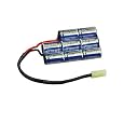 Intellect ERBAT27 1600mAh, 9.6V, 2/3A Cells, Nickel Metal Hydride with Small Airsoft Plug in Battery Box Configuration
