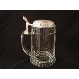 German Glass Beer Stein - Made in West Germany