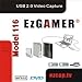 EZCAP.TV 116 EzGAMER USB 2.0 Game Capture Device. Capture your gaming footage live. Supports Xbox 360, PS3, Wii, PSP or any other console that has AV output. Play in SD on your TV and record on your pc/laptop at the same time. 24K gold spltters and leads included. Upload footage to YouTube in 720p HD or convert for iphone, ipad, android, etc. Stream your gaming live to Skype, MSN, Justin tv, Yahoo, etc. For Windows XP, Vista and Windows 7 32/64 bit