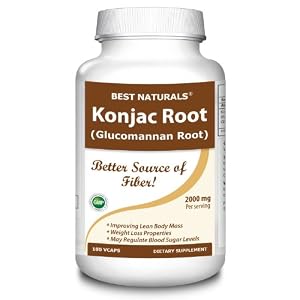 Best Naturals -- Konjac Root Glucomannan 2000 mg per serving -- 180 Capsules