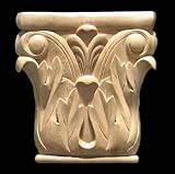 Large Maple Wood Capital Corbel Ornament 1.5x8x8 8011 Large Maple Wood Capital Corbel Ornament 1.5x8x8 8011