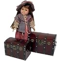 Set of 2 Wooden Steamer Trunks - 18" Perfect for American Girl Dolls!