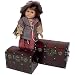 Set of 2 Wooden Steamer Trunks - 18" Perfect for American Girl Dolls!