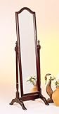 Classic Style Cherry Wood Finish Cheval Bedroom Floor Mirror