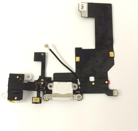 RVOUSA_iPhone 5 Charger Port Dock Connector Headphone Jack Mic Connector Antenna Flex Cable (White)