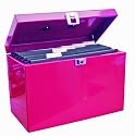 Metal home file foolscap (pink)