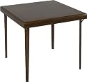 Cosco Folding Wood Table Square with Wood Inlay