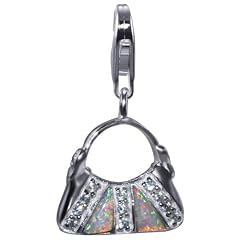 Insignum Charms Anh�nger Handtasche Zirkonia OPAL 925 Sterling Silber I264099