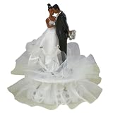 Jamie Lynn Designs Ty Wilson African American 6-1/2-Inch Tall Cake Top, White Ruffles