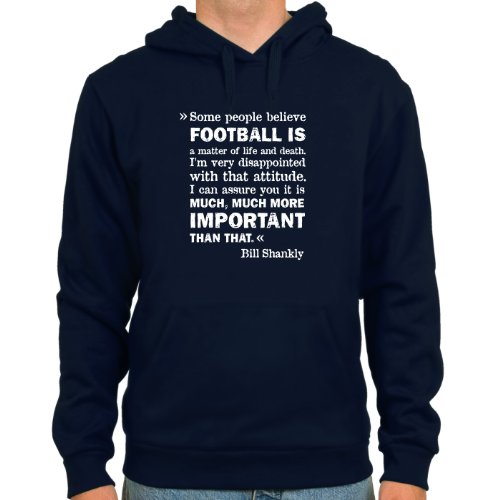Kapuzensweater Bill Shankly ::: Farbe: navy ::: Größen: M-XL ::: Fußball-Kult