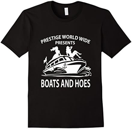 Men's Prestige World Wide Presents Boats And Hoes T Shirt XL Black