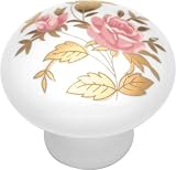 Buy 1 1 4 Dia Porcelain w  Gold Rose Knob by Belwith-Keeler
