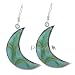 Sterling Silver Turquoise Crescent Earrings