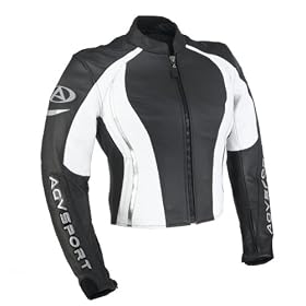 AGV Ladies Xena Leather Motorcycle Jacket Black Small by Ladies' Leather Motorcycle Jackets