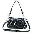 EmbassyTM Black Faux Snake Skin Purse