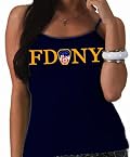LADIES JUNIOR FIT FDNY TANK TOP (NAVY)