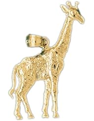 Dazzlers Solid 14k Gold Giraffe Charm Pendant Available in three colors from jewelsberry (weights: 2.9 grams only)