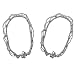 Womens Fashion Ankle Bracelet Pair in Silver 10.25 inches