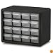 Akro-Mils 10116 16 Drawer Plastic Parts Storage Hardware and Craft Cabinet, 10.5-Inch x 8.5-Inch x 6.5-Inch, Black