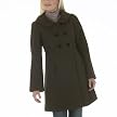 Mossimo® Black: Long Pleated Wool Coat - Bittersweet