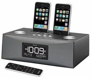 Dual Dock Triple Alarm Clock Radio