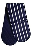 Picture of Premier Housewares Navy Butcher Stripe 100 Percent Cotton Double Oven Glove
