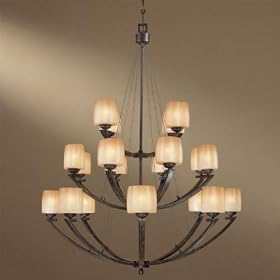 Minka 1199-357 Raiden 3 Tier Chandelier, Iron Oxide by Minka