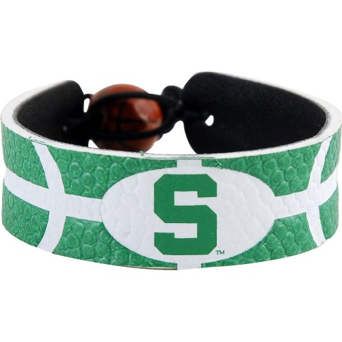 Michigan State Spartans Team Color Basketball Bracelet