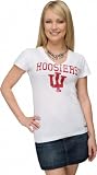 Indiana Hoosiers Women's White Clipper V-neck T-Shirt