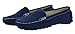 V.J Women's Casual Driving Moccasins Penny Loafers Fashion Suede Leather Dress Shoes Flats VJ6088