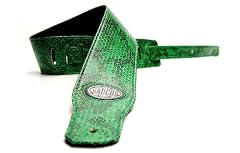 Green 'Wildlife Series' Faux Leather Guitar Strap for Electric/Acoustic/Bass Guitar