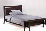 Saffron Queen Platform Bed w/ Dark Chocolate Finish plus Footboard Bench