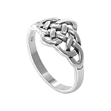Sterling Silver Celtic Knot Design Front 2mm Band Ring Size 5, 6, 7, 8, 9, 10